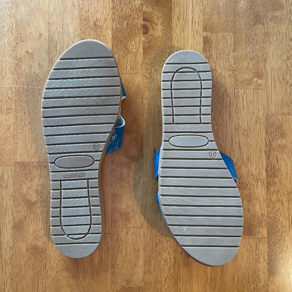 NWOT Size 37 Helen Rouge leather H Band slide sandals - Picture 3 of 11